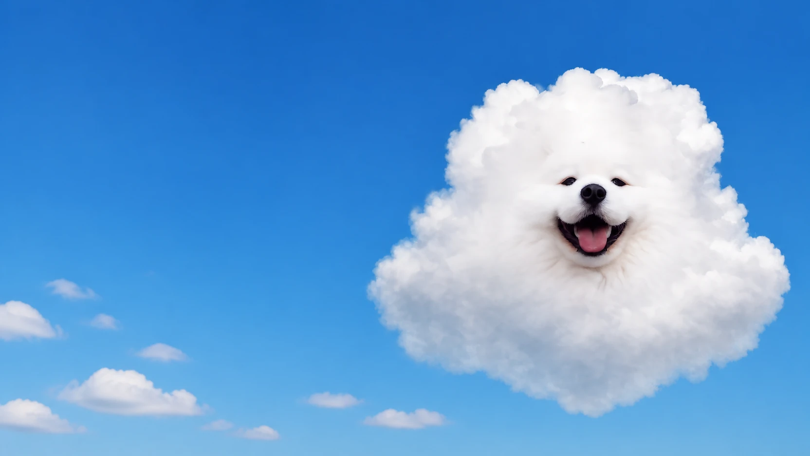 Cloud Dog high over the blue